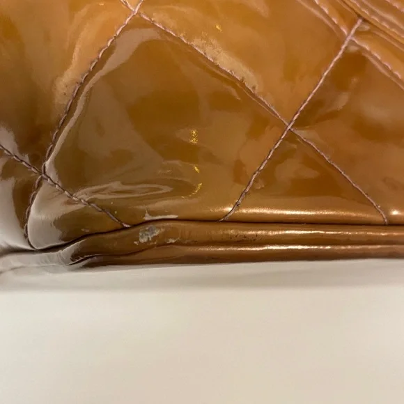 CHANEL Tan Quilted Shoulder Bag - Picture 10 of 11